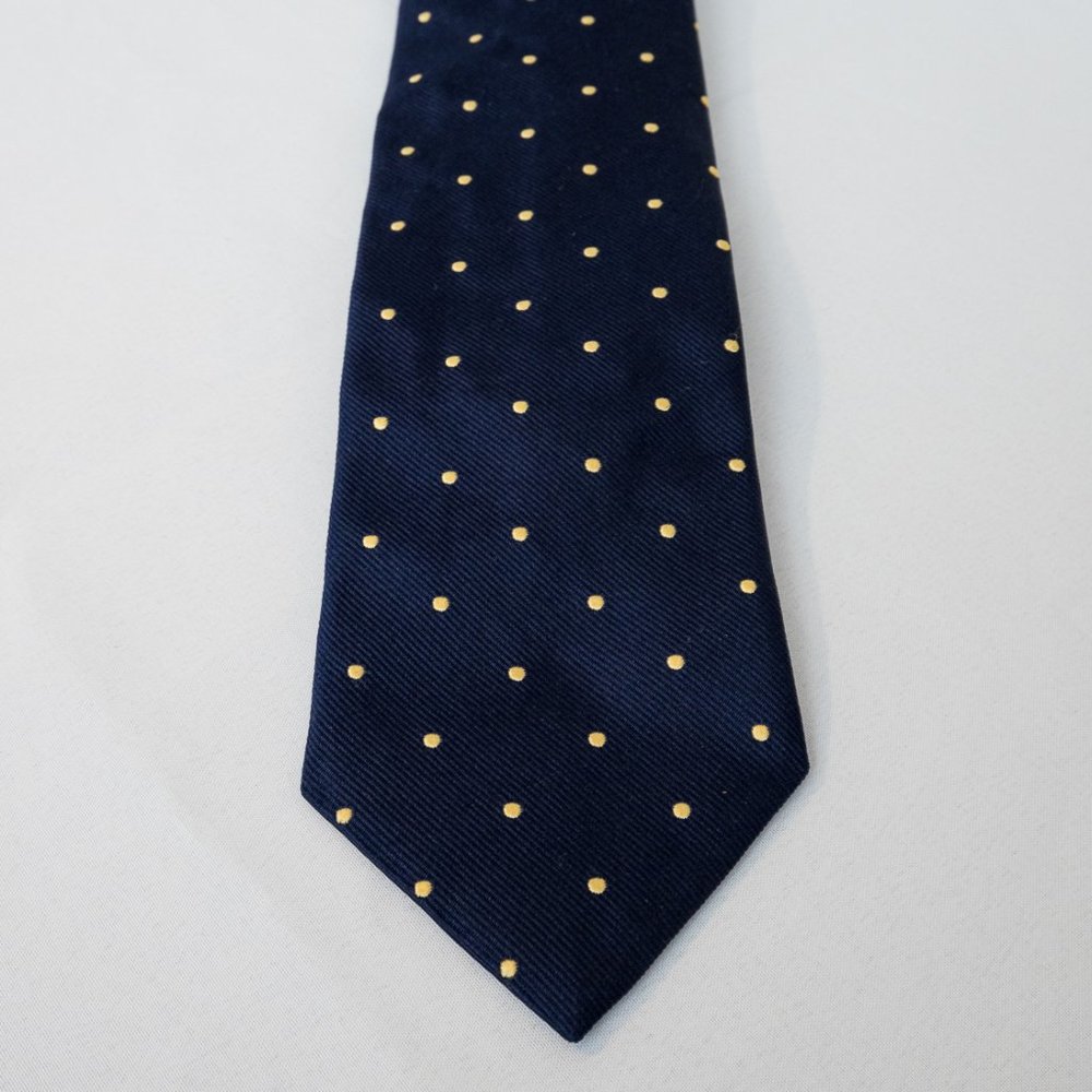 Brooks Brothers Blue Yellow Tie 100% Silk 58 x 3.5